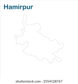 Hamirpur map outline, Hamirpur District,Uttar Pradesh State, Republic of India, Government of  Uttar Pradesh, Indian territory, Eastern India, politics, village, tourism