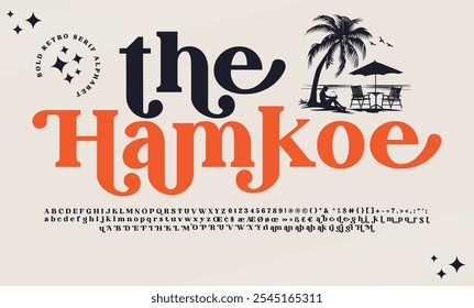 The Hamkoe Serif, Cosmetic, Fashion Stylish Display Bold Font alphabet