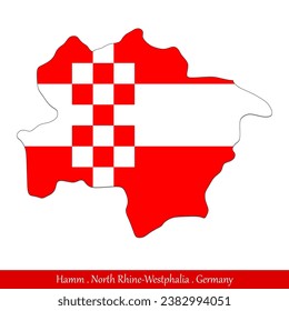 Hamm Flag - North Rhine-Westphalia,Germany (EPS)