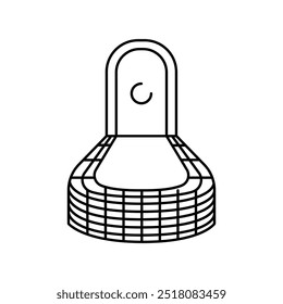 Hammam line icon. Vector isolated element. Editable stroke.