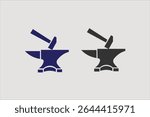 Hammer and anvil icon. Blacksmith