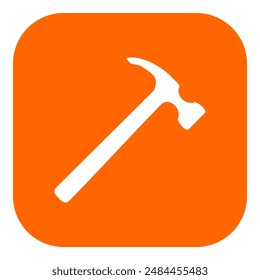 Hammer and app icon on white