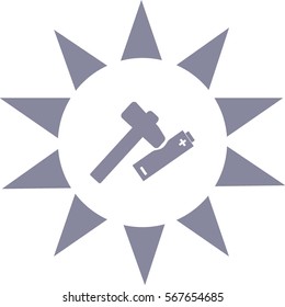 hammer, battery, icon