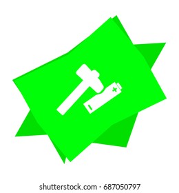 hammer, battery, icon