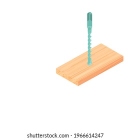 Hammer bit icon. Isometric illustration of hammer bit vector icon for web