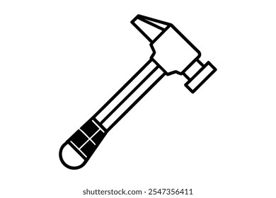 Hammer black silhouette vector icon.