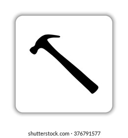 hammer -  black vector icon