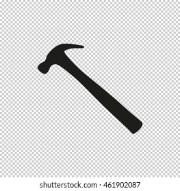 hammer -  black vector icon