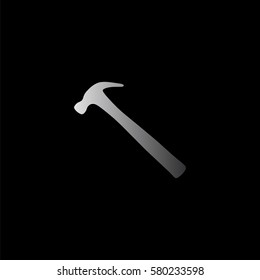 hammer -  black vector icon