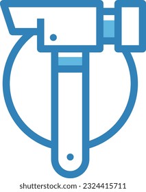 Hammer Blue Icon - Single Icon, Vector