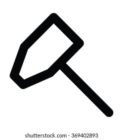 Hammer Bold Line Vector Icon 