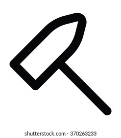 Hammer Bold Line Vector Icon