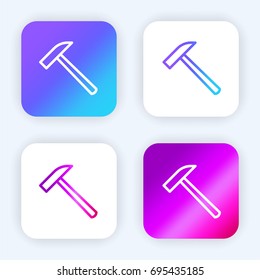 Hammer bright purple and blue gradient app icon