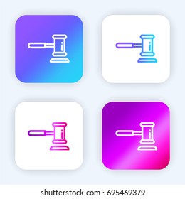 Hammer bright purple and blue gradient app icon
