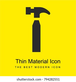 Hammer bright yellow material minimal icon or logo design
