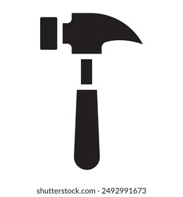 Hammer build black icon. vector illustration.