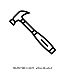 hammer car repair tool line icon vector. hammer car repair tool sign. isolated contour symbol black illustration