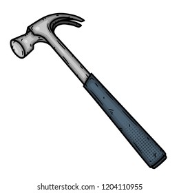 Hammer. Cartoon Drawing