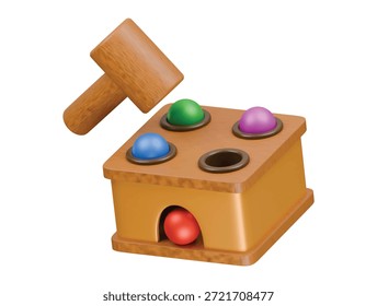 renderização de ilustração 3d do ícone do martelo