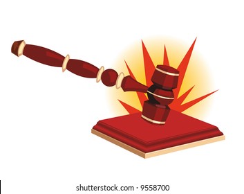 Hammer of chairman of assembly, the judge or the auctioneer