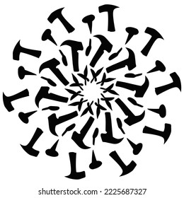 Hammer circle vector design suitable for logos, stickers and others