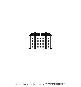 Logotipo creativo del edificio de la ciudad del martillo.