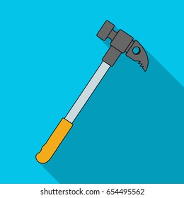 Hammer of climber.Mountaineering single icon in flat style vector symbol stock illustration web.