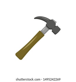 hammer color icon, isolated in flat style, vector