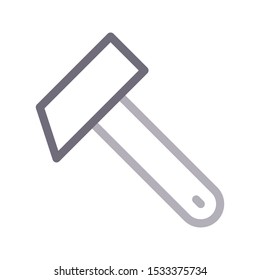 hammer color line vector icon