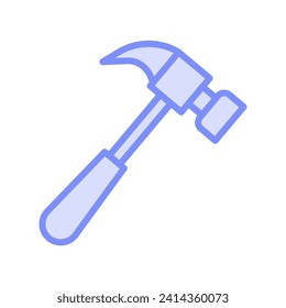 Hammer color outline icon , vector, pixel perfect, illustrator file