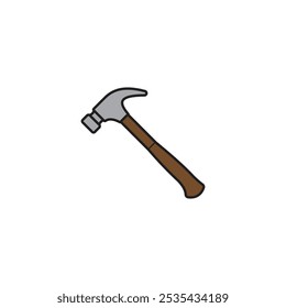 Hammer colored vector icon on white background. Stock vector EPS10