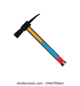 A hammer. Colored vector illustration on a light background.