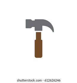 Hammer colorful vector icon, filled flat sign, solid pictogram isolated on white. Symbol, logo illustration. Pixel perfect