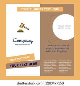 Hammer Company Brochure Template. Vector Busienss Template