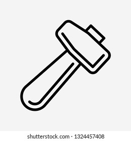 Hammer concept line icon. Simple element illustration. Hammer outline symbol design. Can be used for web and mobile UI/UX . Modern vector style.