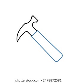 hammer concept line icon. Simple element illustration. hammer concept outline symbol design.