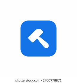 Vector de signo de icono de construcción de martillo