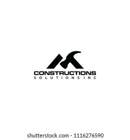 Hammer Construction Logo Design Vector