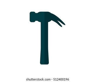 hammer construction repair fix engineering tool equipment image vector icon logo
