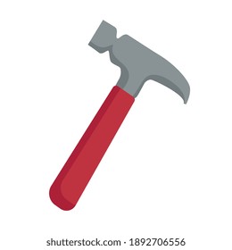 hammer construction tool isolated icon vector illustration design