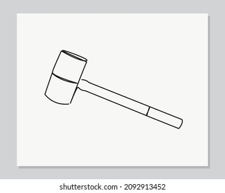 hammer continuous one line illustration