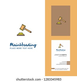 Hammer Creative Logo and business card. vertical Design Vector