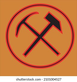 hammer and crowbar icon vector ilustration