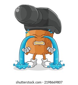 the hammer crying illustration. character vector