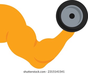 Hammer Curl Arm Workout concept, Biceps Growth vector color icon design, Fitness and Wellness symbol, Workout and Weightlifting sign, Personal training equipment stock illustration