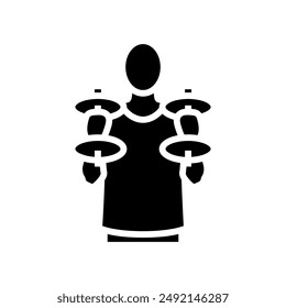 hammer curls arm fitness exercise glyph icon vector. hammer curls arm fitness exercise sign. isolated symbol illustration