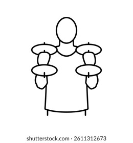 hammer curls arm fitness exercise line icon vector. hammer curls arm fitness exercise sign. isolated contour symbol black illustration