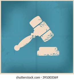 
Hammer design on old background,grunge vector