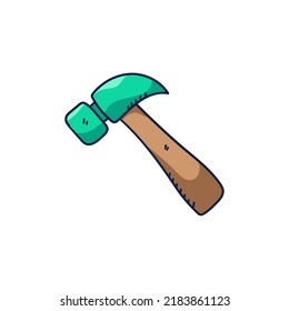 hammer doodle labor icon design vector image