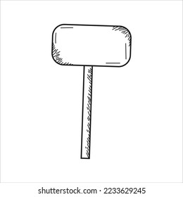 Hammer Doodle Line Art Vector